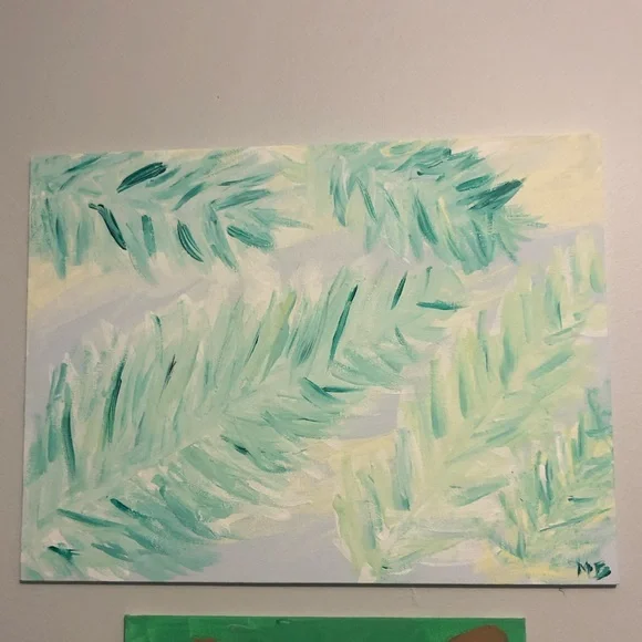 Pastel Acrylic Palm Painting - Picture 2 of 3